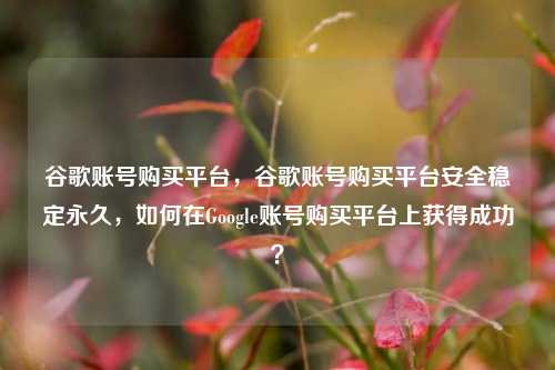 谷歌账号购买平台	，谷歌账号购买平台安全稳定永久，如何在Google账号购买平台上获得成功？  第1张